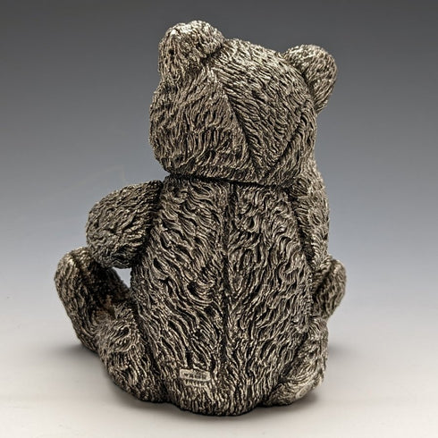 British Country Artists Teddy Bear Sterling Silver Sculpture Figurine 501g